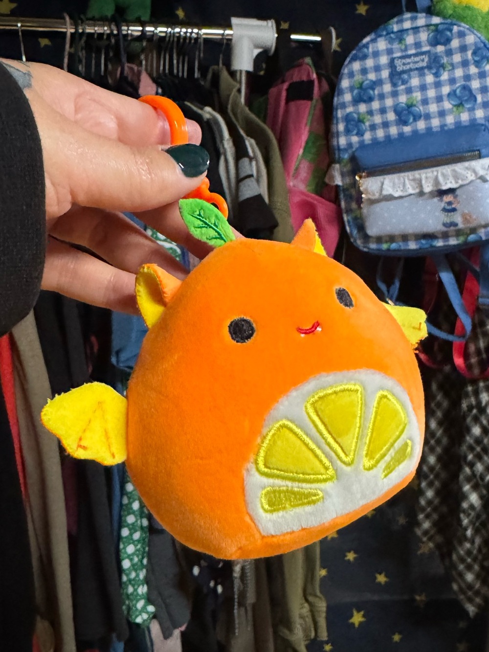 Orange Plush Fruit Keychain Clip Squishmallow